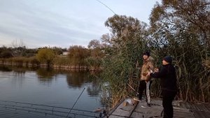 Сход крупной рыбы и пойманные раки