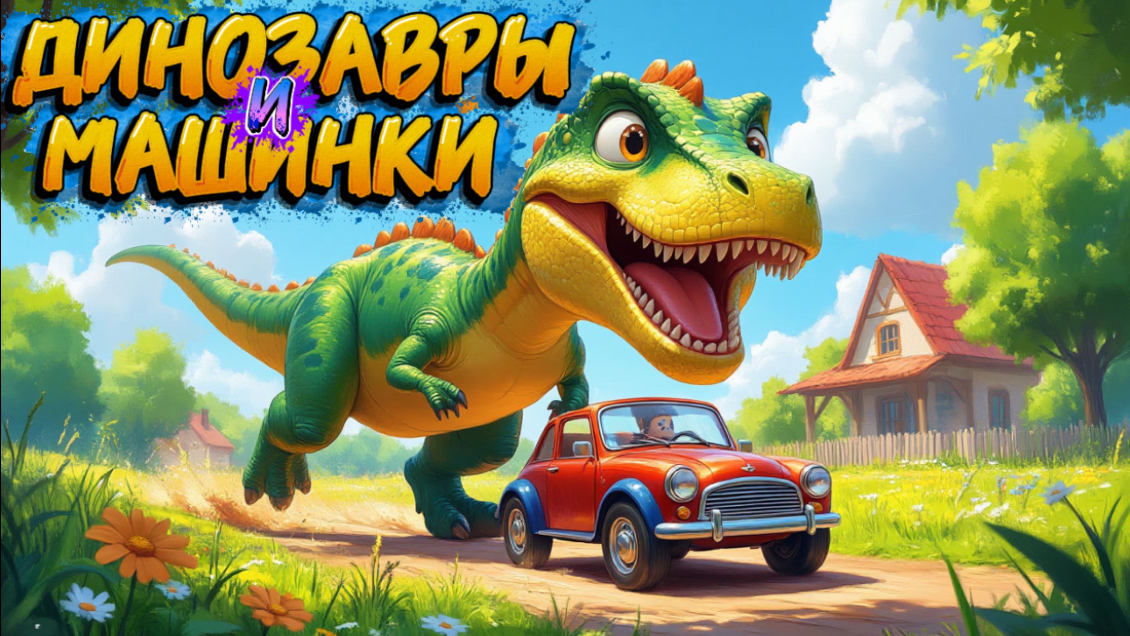 Динозавры и Машинки , Мультфильмы для детей