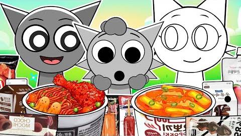 Incredibox Sprunki - GRAY Family Horror Versions Convenience Store Food Mukbang Animation ASMR смотреть онлайн