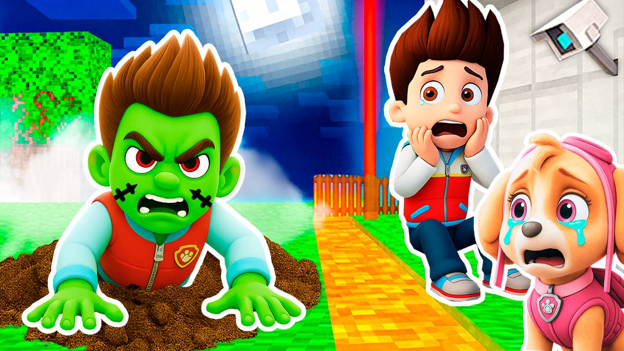 ЩЕНЯЧИЙ ПАТРУЛЬ ЗАЩИЩАЮТ БАЗУ от РАЙДЕРА ЗОМБИ АПОКАЛИПСИС в МАЙНКРАФТ PAW PATROL МУЛЬТИК РАЙДЕР смотреть онлайн