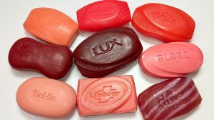 Асмр резка красного мыла. cutting red soap