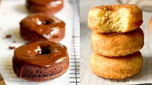 Низкокалорийные пп пончики без сахара! 2 простых рецепта: шоколадные и с корицей