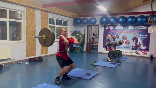 Взятие в сед и толчок 50кг. Егор, 14 лет