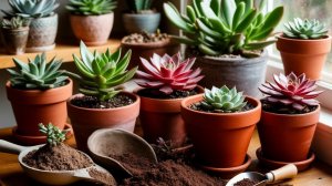 Продажа суккулентов.