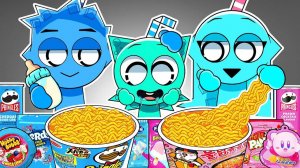 Incredibox Sprunki - Sprunki OC Aqua Family Convenience Store Food Mukbang Animation ASMR [get-save.