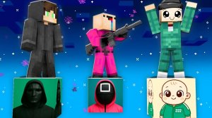 ИГРОК 222 ЛАКИ БЛОК VS СОЛДАТ VS ФРОНТМЕН! НУБ ПРОТИВ ПРО! ВЫЖИТЬ НА 1 БЛОКЕ игра в кальмара!