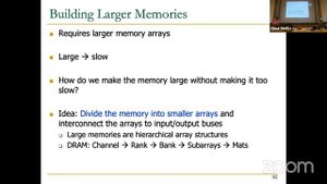 Lecture 22: Memory Organization Technology (Spring 2022)