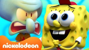 Камп Корал | 90 минут самых злых моментов вожатого Сквидварда в «Камп Корал» | Nickelodeon Cyrillic