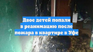 Двое детей попали в реанимацию после пожара в квартире в Уфе