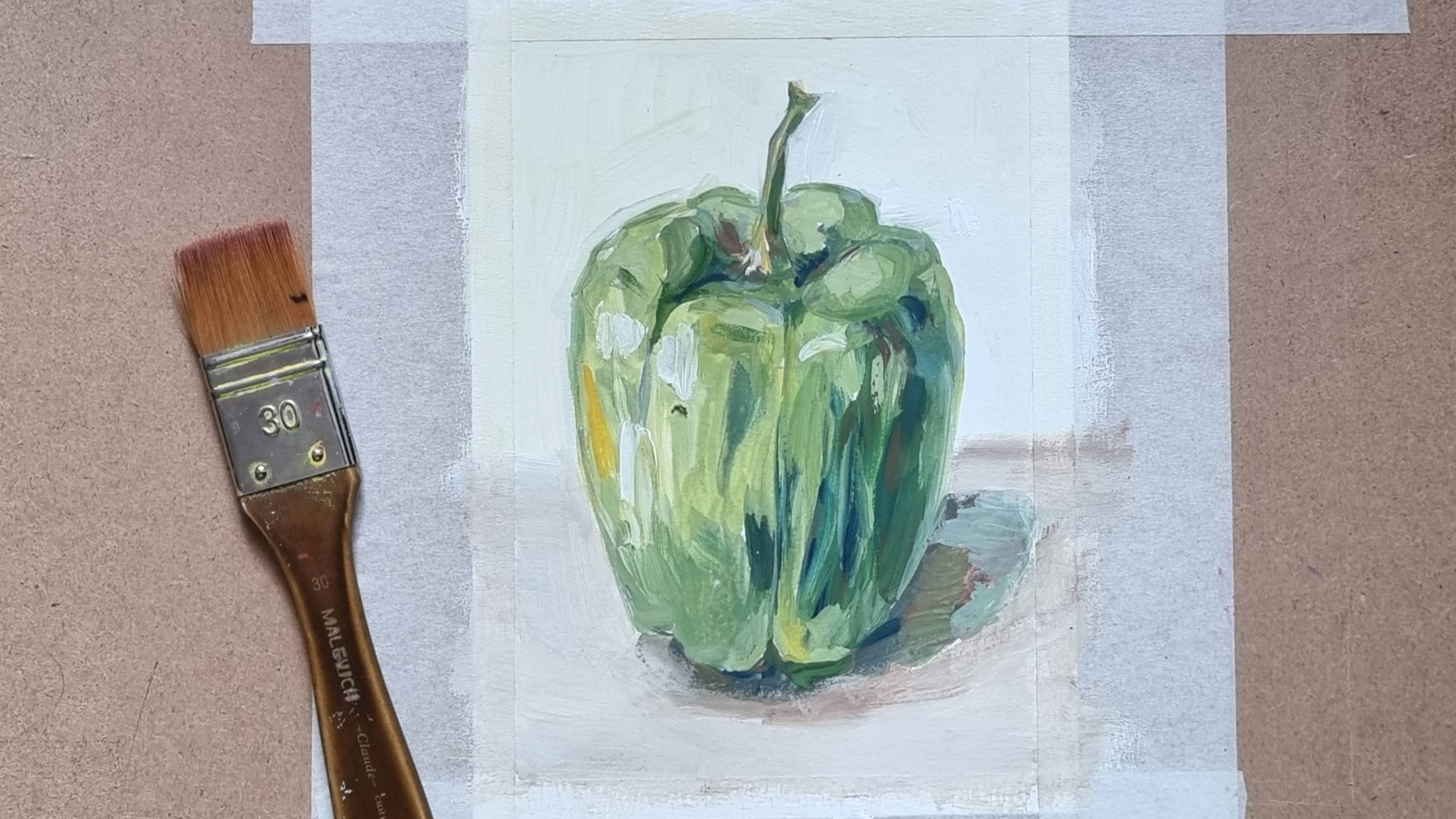 Рисование с нуля. Гуашь. Рисуем перец. смотреть онлайн