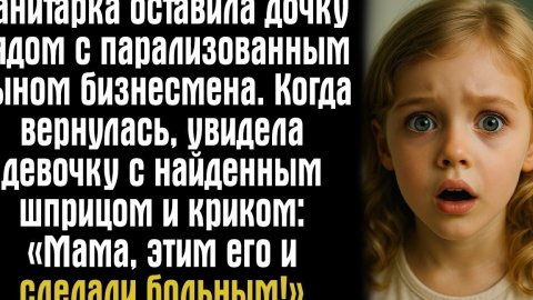 Санитарка оставила дочку рядом с парализованным сыном бизнесмена. Когда вернулась, увидела девочку.