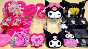 ASMR Барби против Куроми смешивает черный и розовый слайм случайным образом в слайм