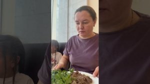 Сливочный грибной суп, спагетти с печенью. Мукбанг