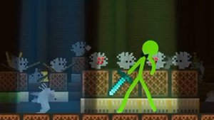 stickmans: Rush e, Minecraft.