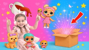 ЧАЕПИТИЕ С ИГРУШКАМИ У ЛИЯ БУМ!🧸✨ Волшебные ЛОЛ, котики и секретная коробка пуфик Обзор игрушек