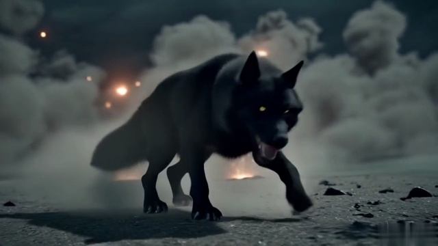 Чёрный волк, самый опасный и редкий вид😉топ, нейросеть 2025🤩 смотреть онлайн