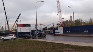 Выгрузка грунта и новые тюбинги на площадке Остров Мечты Бирюлёвской линии