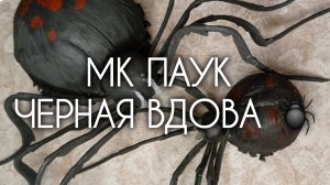 МК ПАУК ЧЕРНАЯ ВДОВА 🕷🕸 Украшение к Хэллоуину своими руками. Туториал