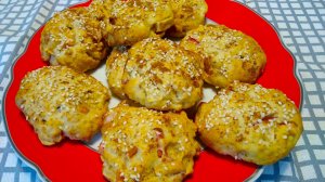 ПЕЧЕНЬЕ с Геркулесом и яблоками.🍎🍏🍎