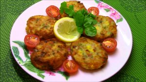 Картофельные котлетки с крабовым мясом.