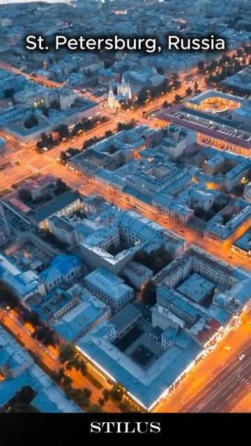 Потрясающий ночной вид на город Санкт-Петербург_РОССИЯ#Stunning night view of St. Petersburg смотреть онлайн