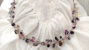 КОЛЬЕ С ФЛЮОРИТОМ