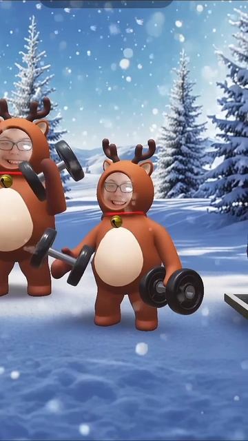 Смешное видео с-{[ Новогодней песней и Версия}] -[( Спорт это жизнь надо спортом всегда заниматься)]