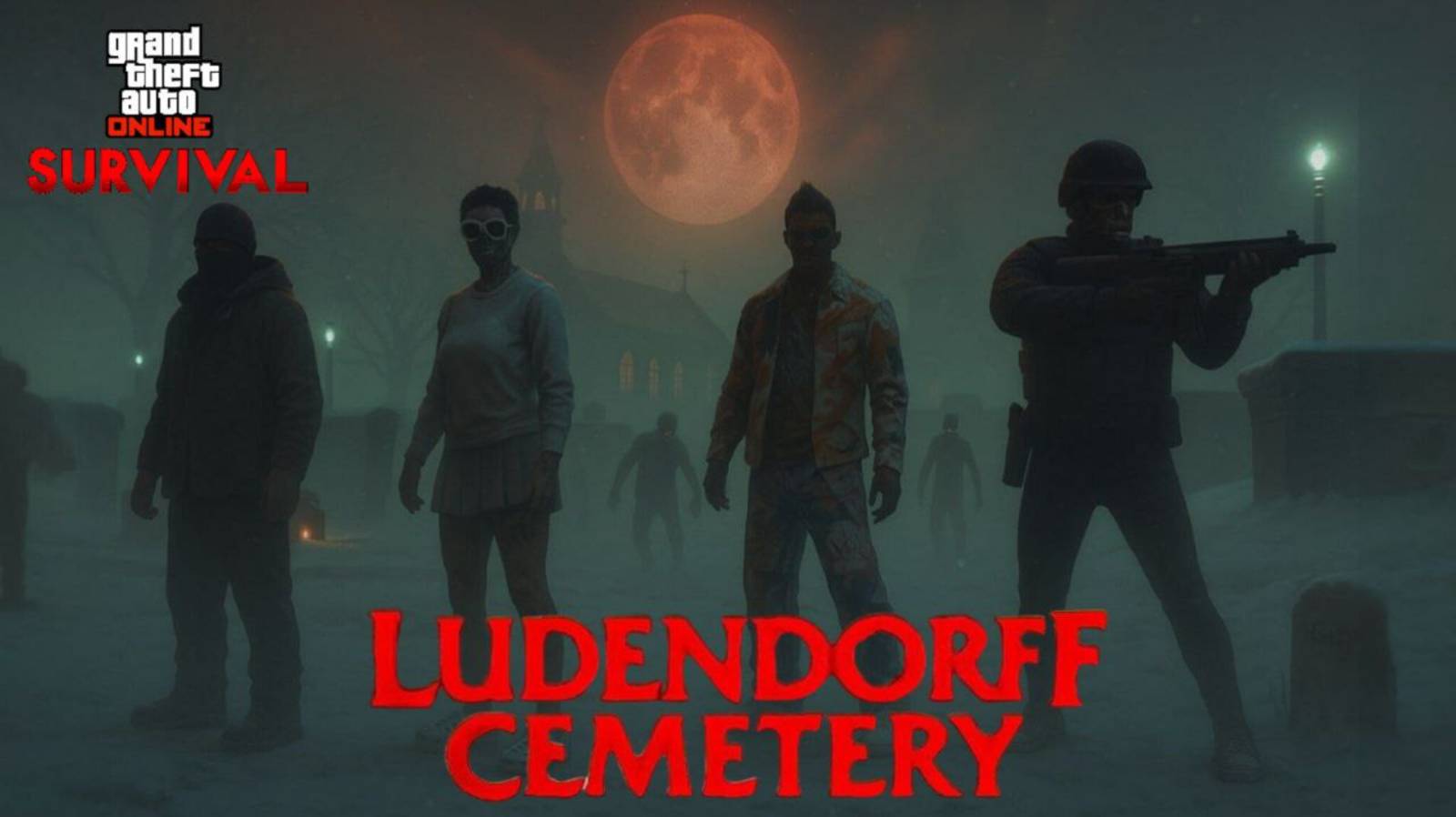 Хэллоуинская серия выживание на кладбище Людендорфа GTA Online