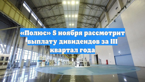 «Полюс» 5 ноября рассмотрит выплату дивидендов за III квартал года