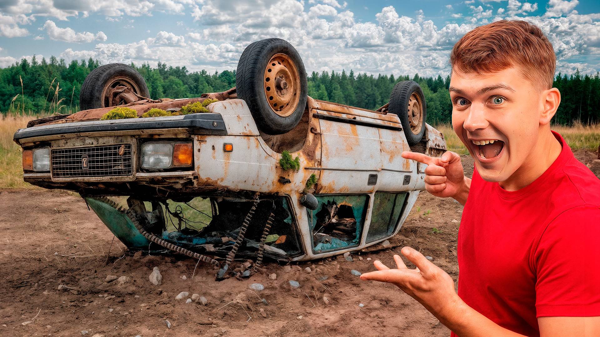 Оживили ПЕРЕВЕРНУТУЮ ЖИГУЛИ и РАЗМОТАЛИСЬ на ней в Лесу! Как это случилось?