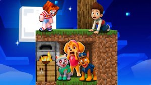 😲 ВЫЖИВАНИЕ НА 1 ЧАНКЕ С ЩЕНЯЧЬИМ ПАТРУЛЕМ В МАЙНКРАФТ