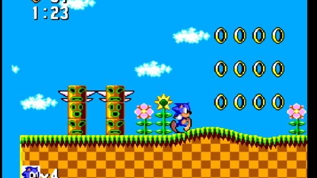 Sonic the hedgehog (Sega Master System, 1 часть) Зеленые Холмы!