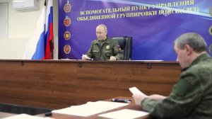 Верховный Главнокомандующий посетил один из пунктов управления Объединённой группировки войск и п...