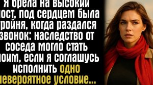 Я брела на высокий мост, под сердцем была тройня, когда раздался звонок- наследство от соседа могло.