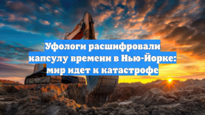 Уфологи расшифровали капсулу времени в Нью-Йорке: мир идет к катастрофе