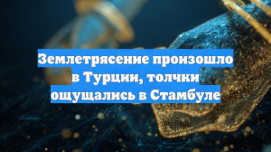 Землетрясение произошло в Турции, толчки ощущались в Стамбуле