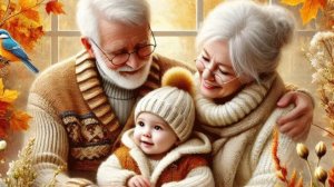 С днём бабушек и дедушек. Музыкальная открытка поздравление.