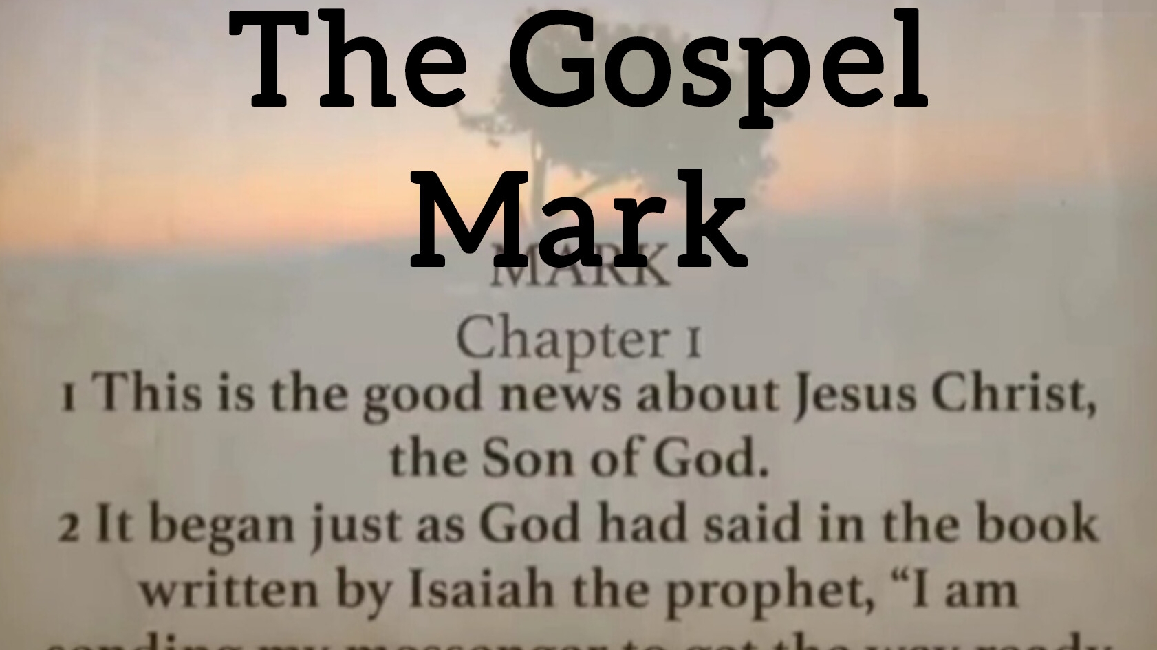 The Gospel _ Mark