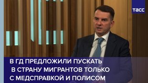 В ГД предложили пускать в страну мигрантов только с медсправкой и полисом