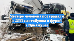 Четыре человека пострадали в ДТП с автобусом и фурой в Приамурье