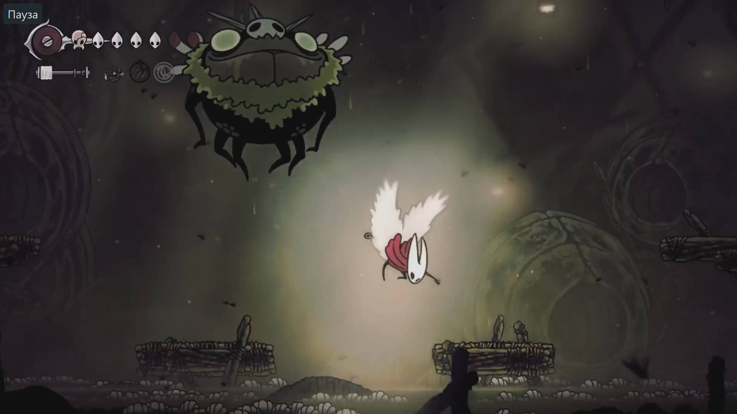 Hollow Knight Silksong Прохождение Часть 17 | Желчноводье || Босс Гроал Великий || Мгла |