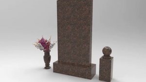 Памятники из Айс Тундра и Памятник на могилу из гранита Дымовский    из гранита Багама Б