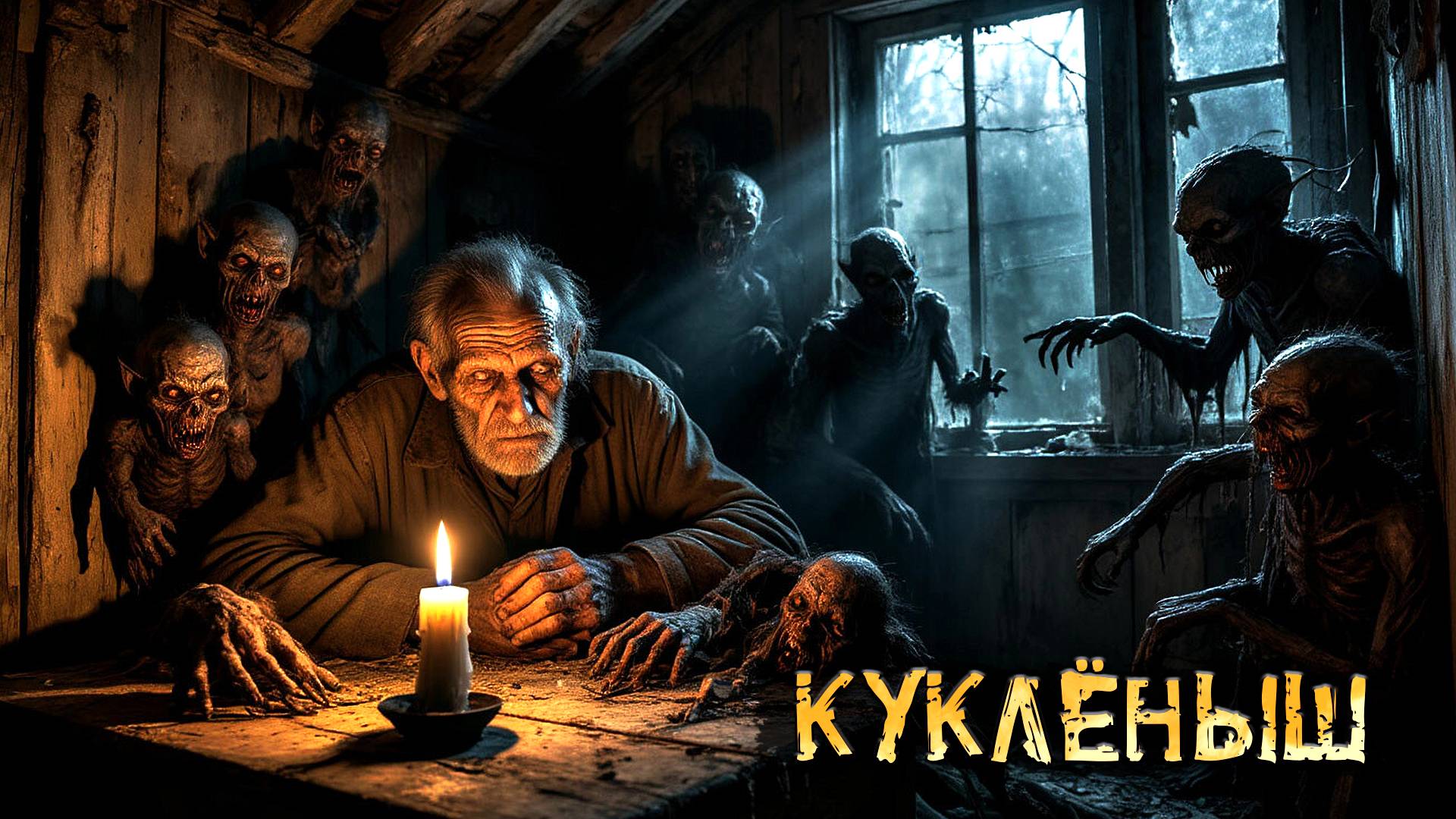 Последний житель мрачной деревни среди теней "Куклёныш" † Страшные истории † ужасы.