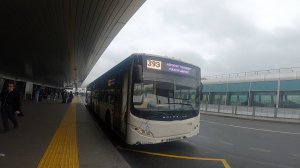 39Э: Ст.м.Московская - Аэропорт Пулково (из окна автобуса), август 2021 года