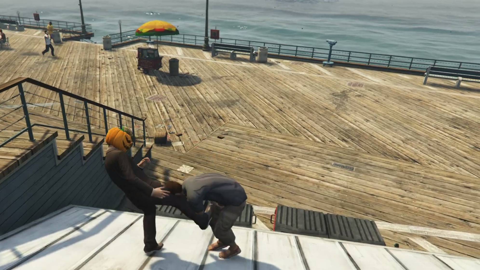 Grand Theft Auto V_7часть! Драка на пляже! #GTA5ONLINE#Пляж#Драка#RUTUBE