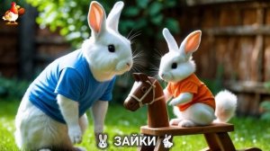 Зая и Зайчата 🐰🐇🐇 Веселые истории из жизни семейства зайчиков (127)
