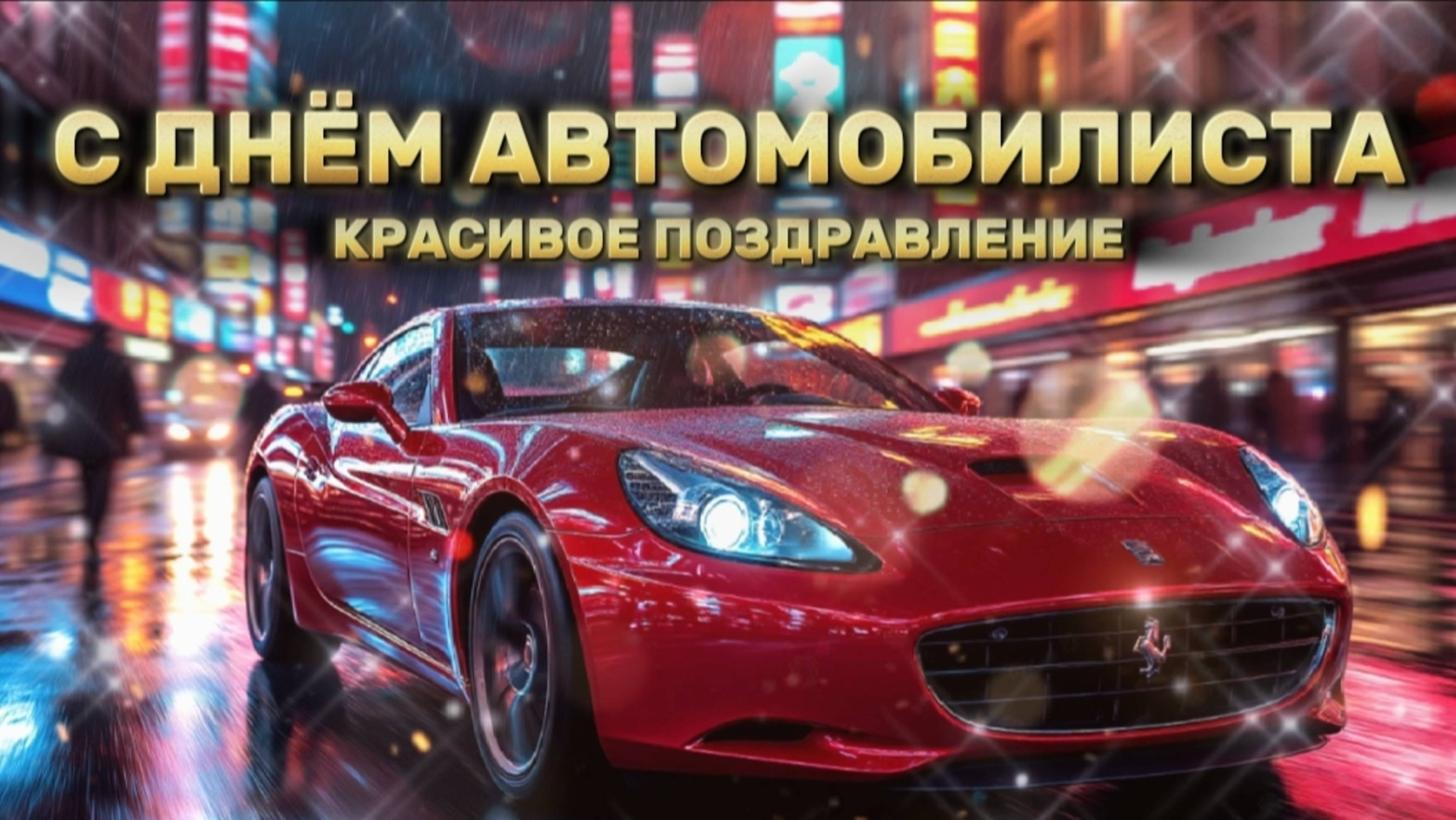 С днём автомобилиста!Красивое видео поздравление и открытки!