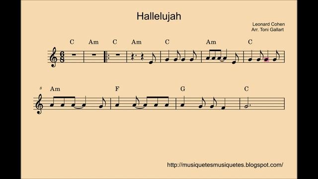 8.Аллилуя.Hallelujah. NO melodia.