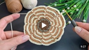 Круглый мотив крючком #всевжизнисвязано #вязаниекрючком