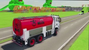 МУЛЬТИКИ ПРО МАШИНКИ. АВТОВОЗ ПЕРЕВОЗИТ БЕТОНОМЕШАЛКУ И МОЛОКОВОЗ.